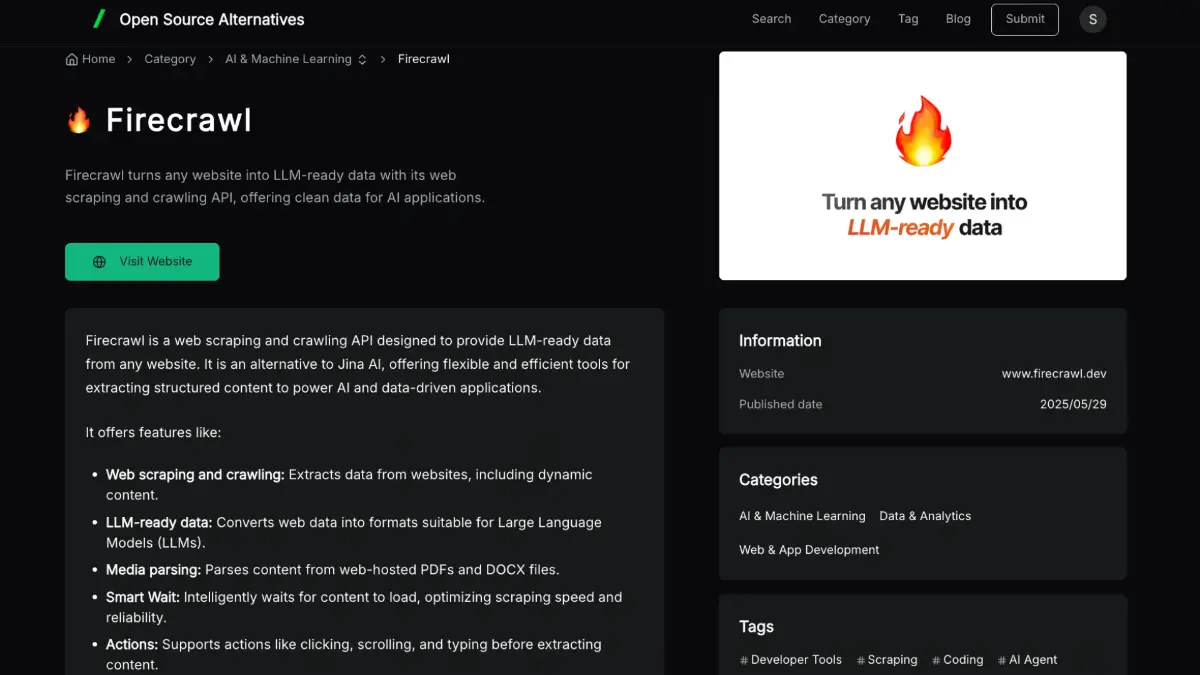 Open Source Alternatives screenshot 1