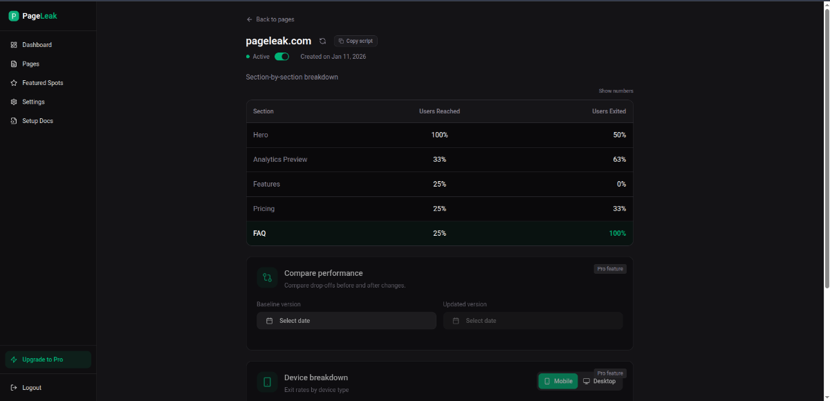 PageLeak screenshot 2