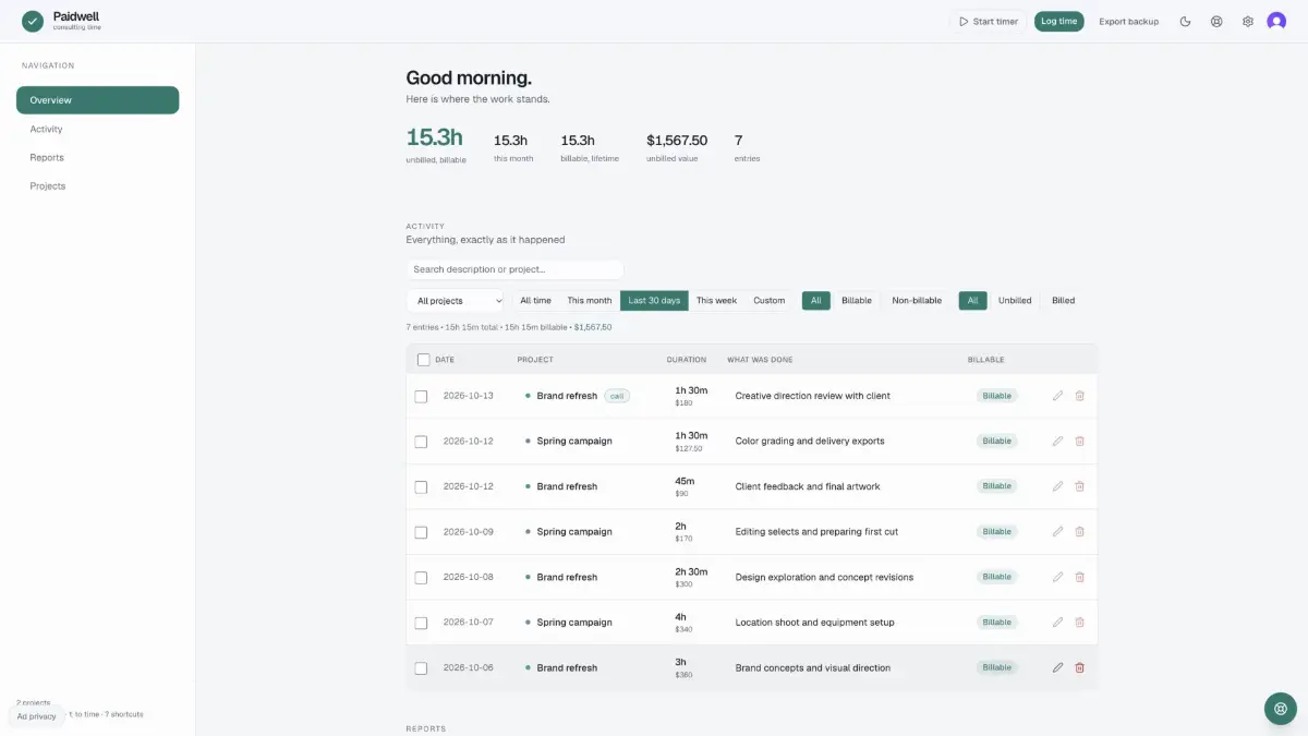 Paidwell screenshot 1