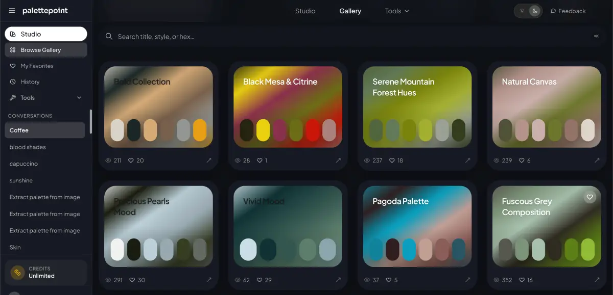 PalettePoint.com screenshot 1