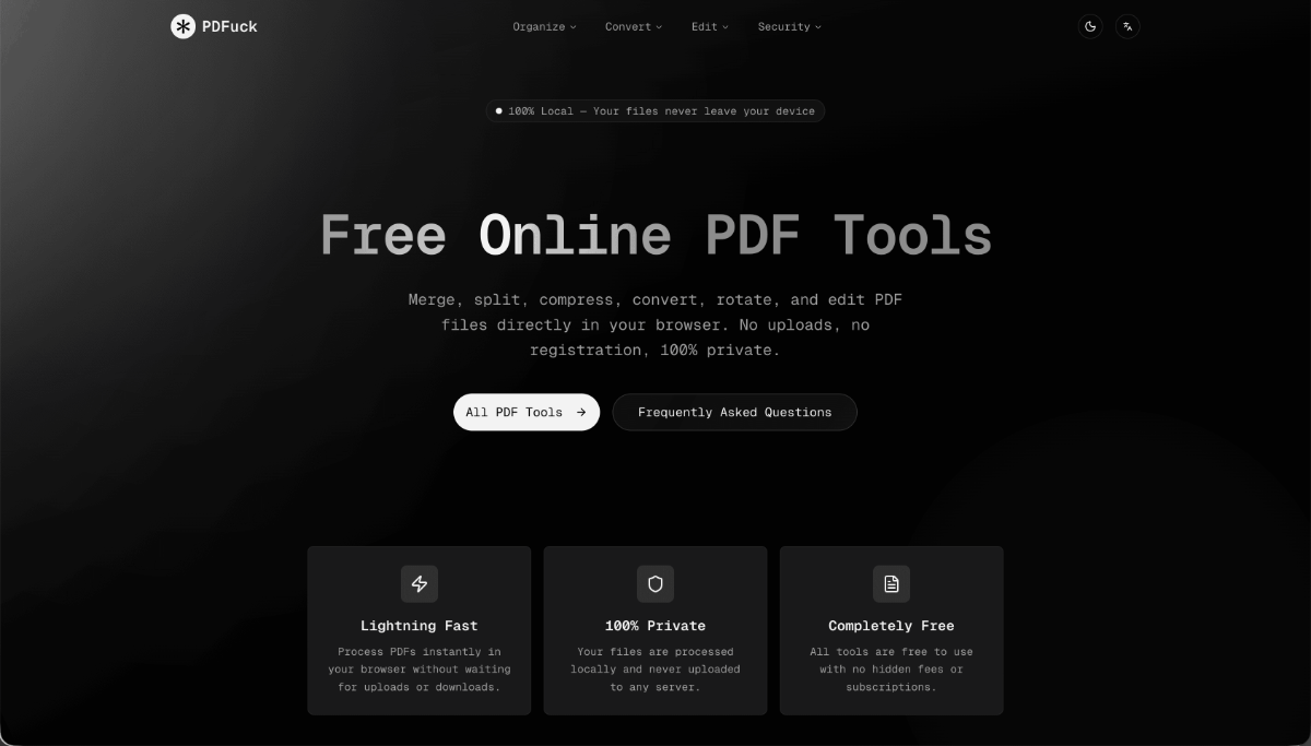 PDFuck - Free Online PDF Tools product image
