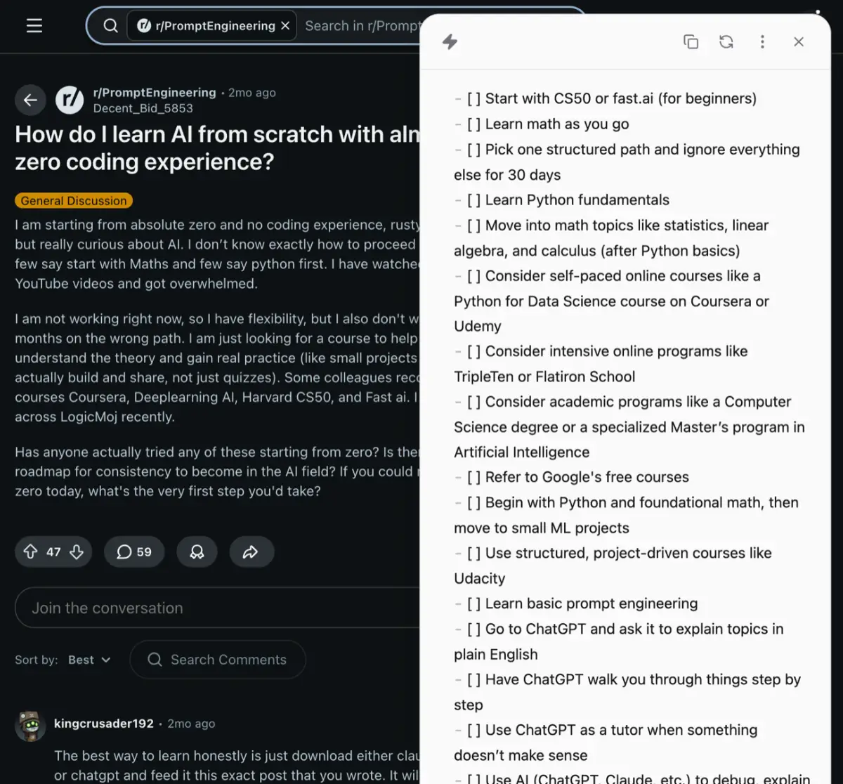 Plain Markdown screenshot 3