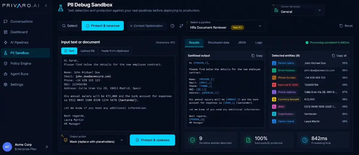 Privaro screenshot 1