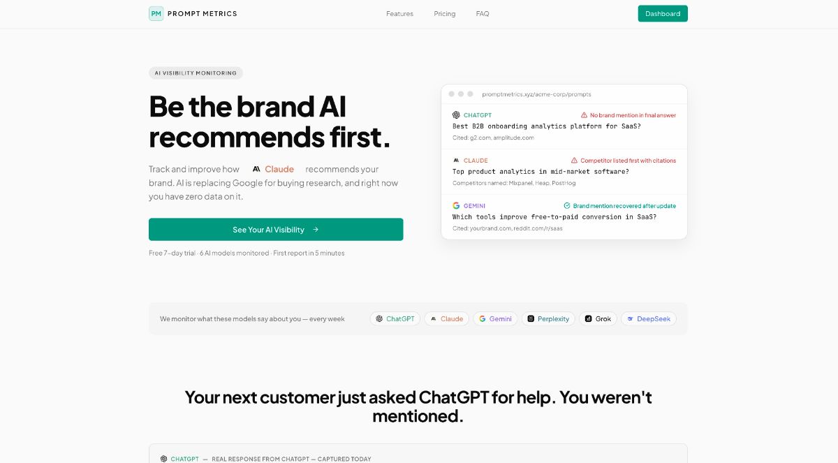 Prompt Metrics screenshot 2