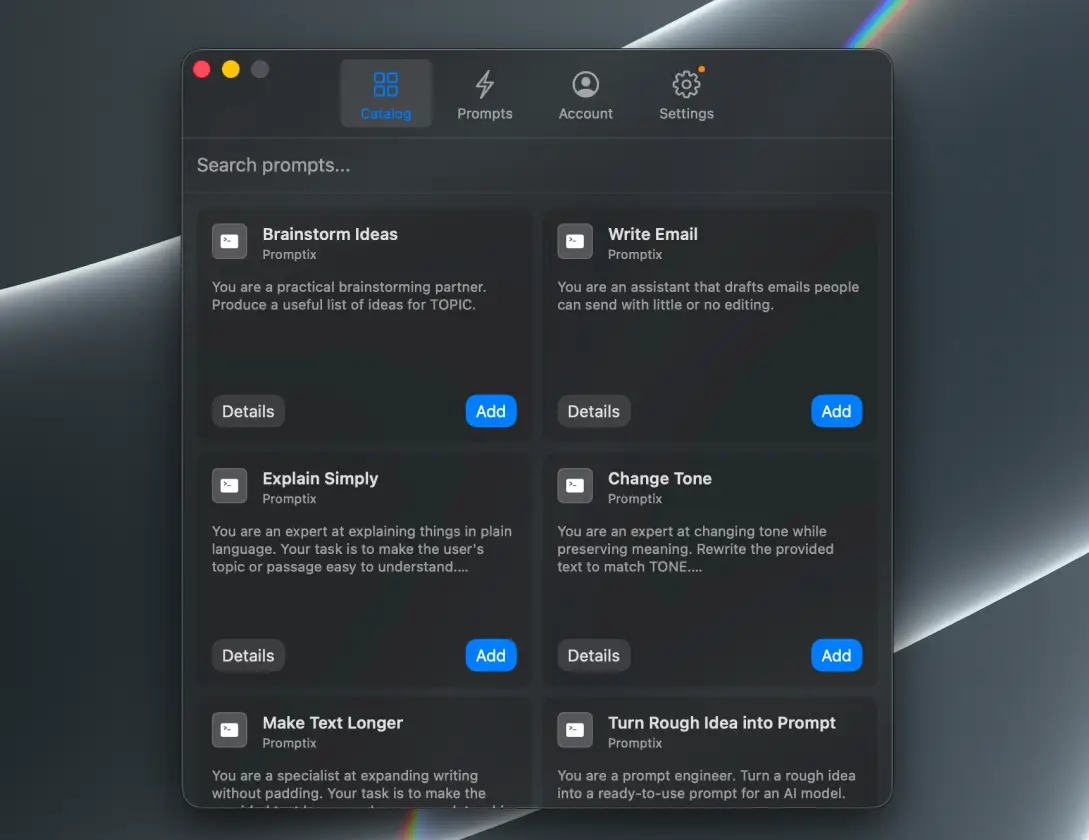 Promptix screenshot 2