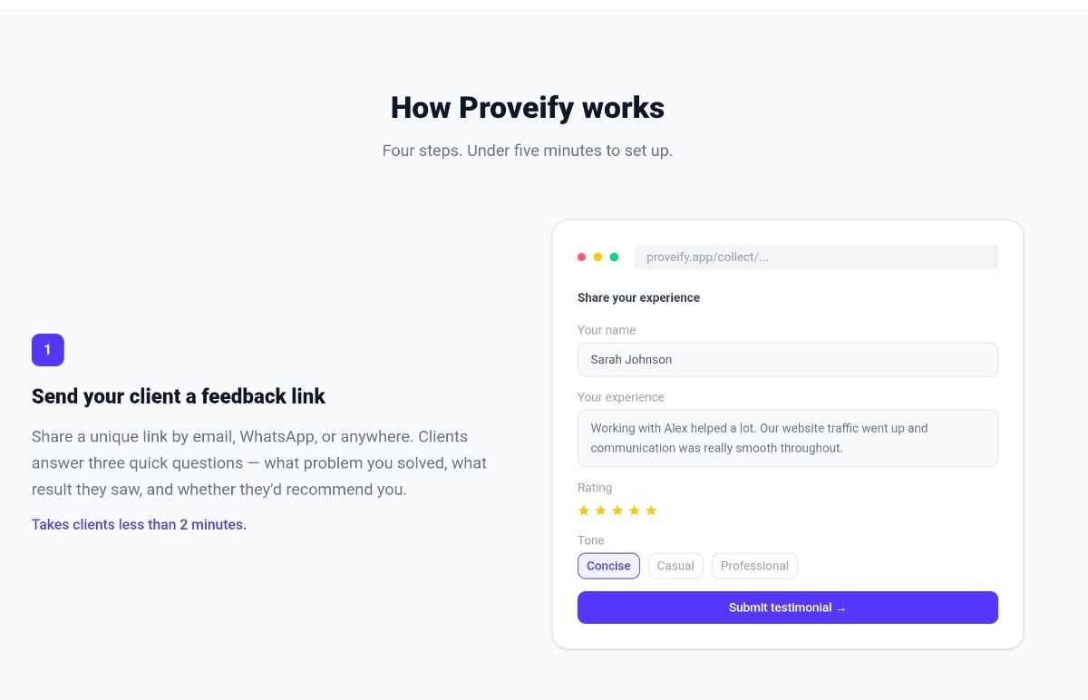 Proveify screenshot 2
