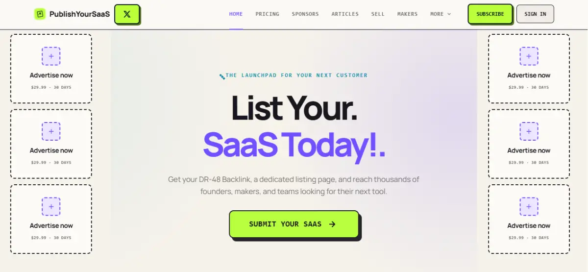 PublishYourSaaS screenshot 2
