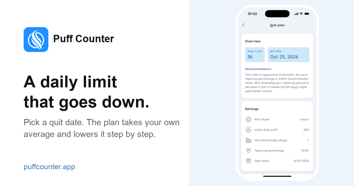 Puff Counter - quit vaping screenshot 3