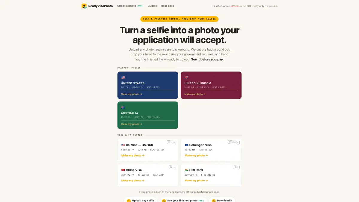 ReadyVisaPhoto screenshot 1