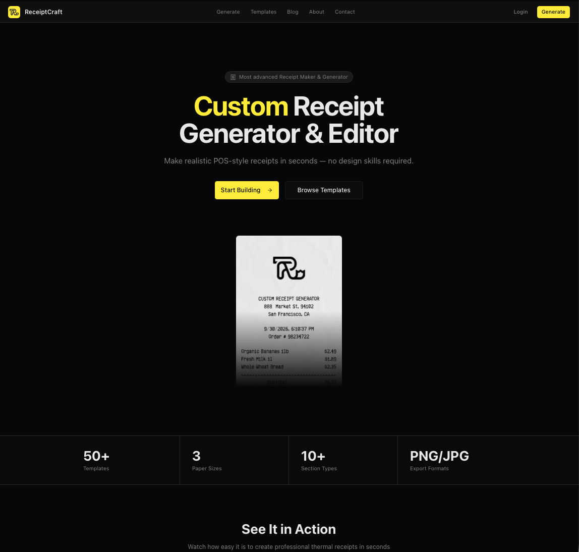 ReceiptCraft screenshot 1