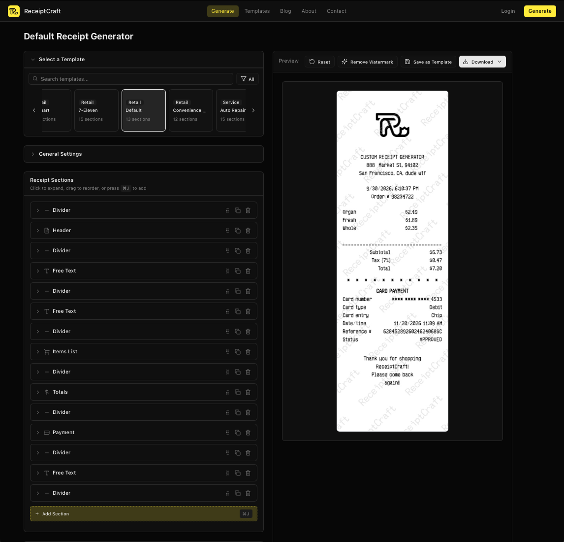 ReceiptCraft screenshot 2