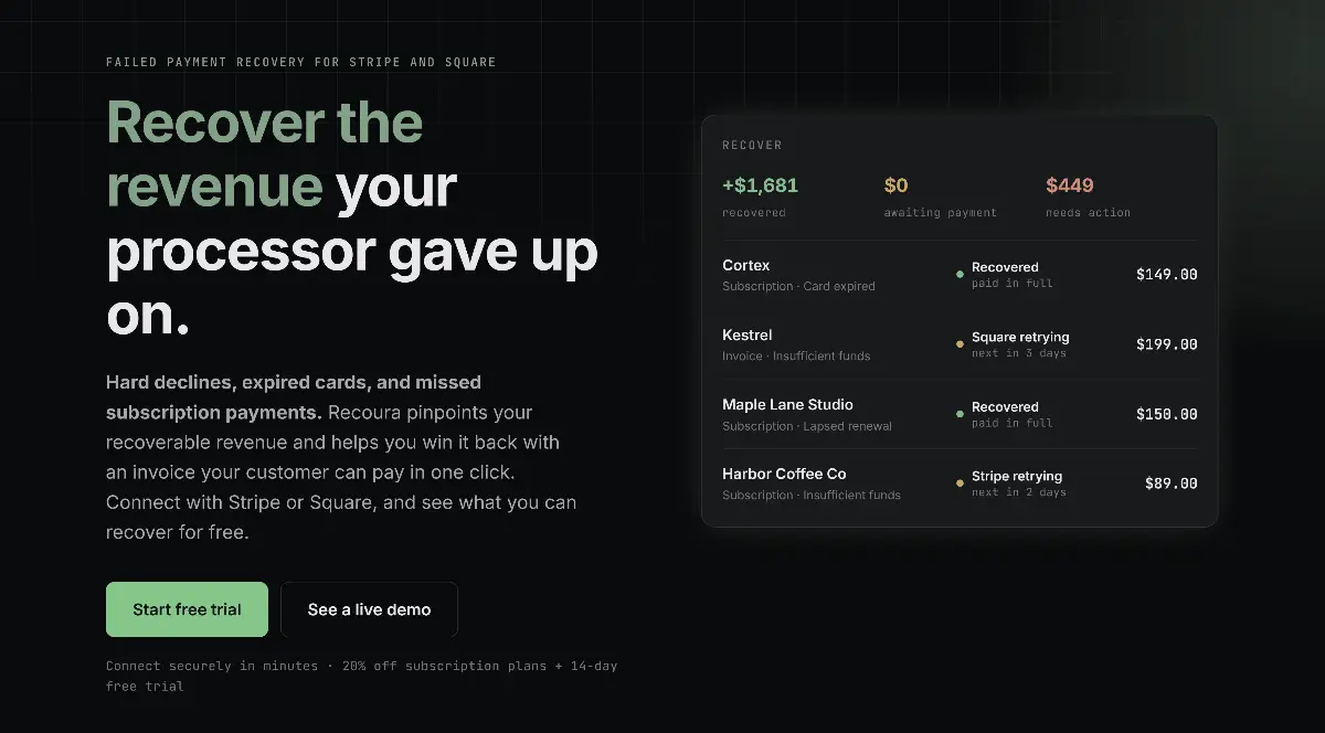 Recoura screenshot 1