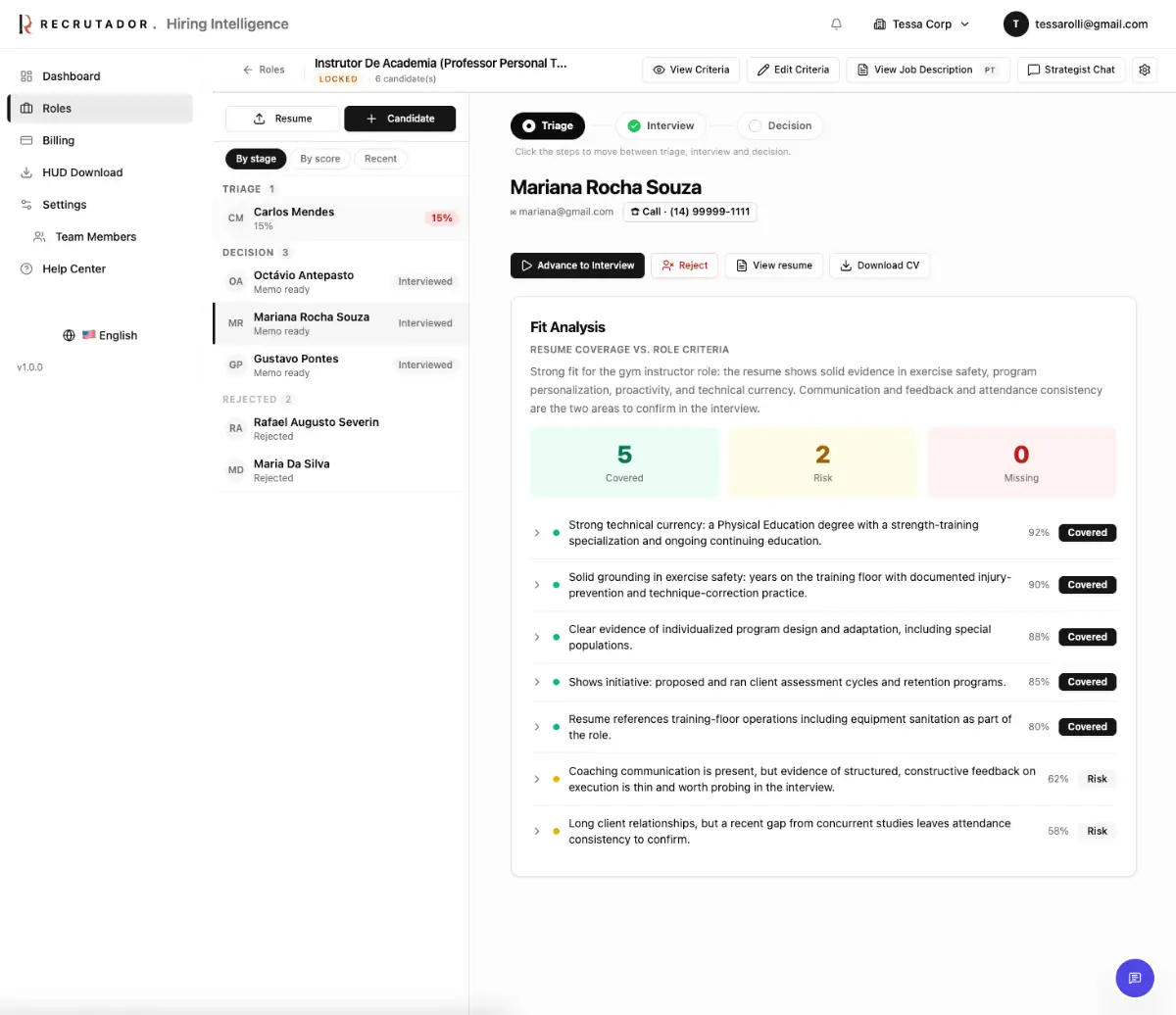 Recrutador screenshot 2