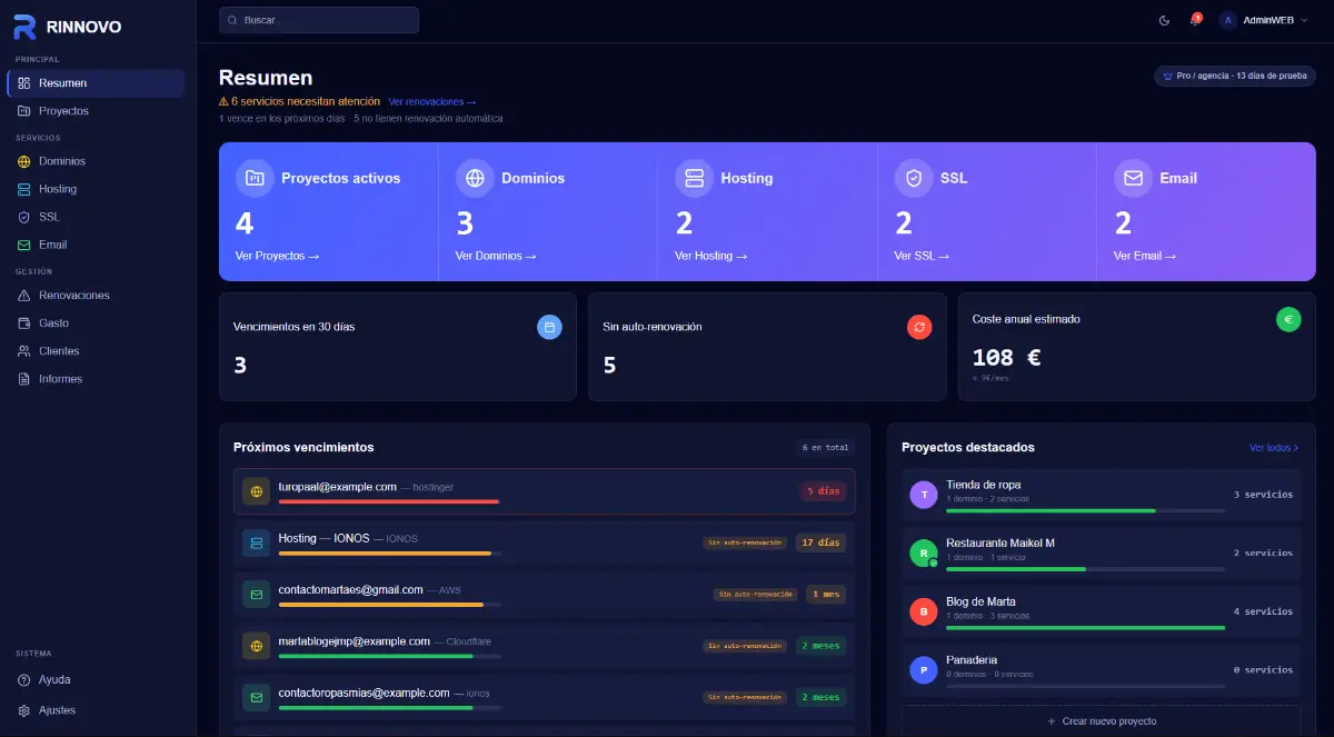 Rinnovo screenshot 1