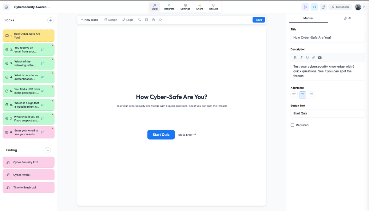 Rowform screenshot 1