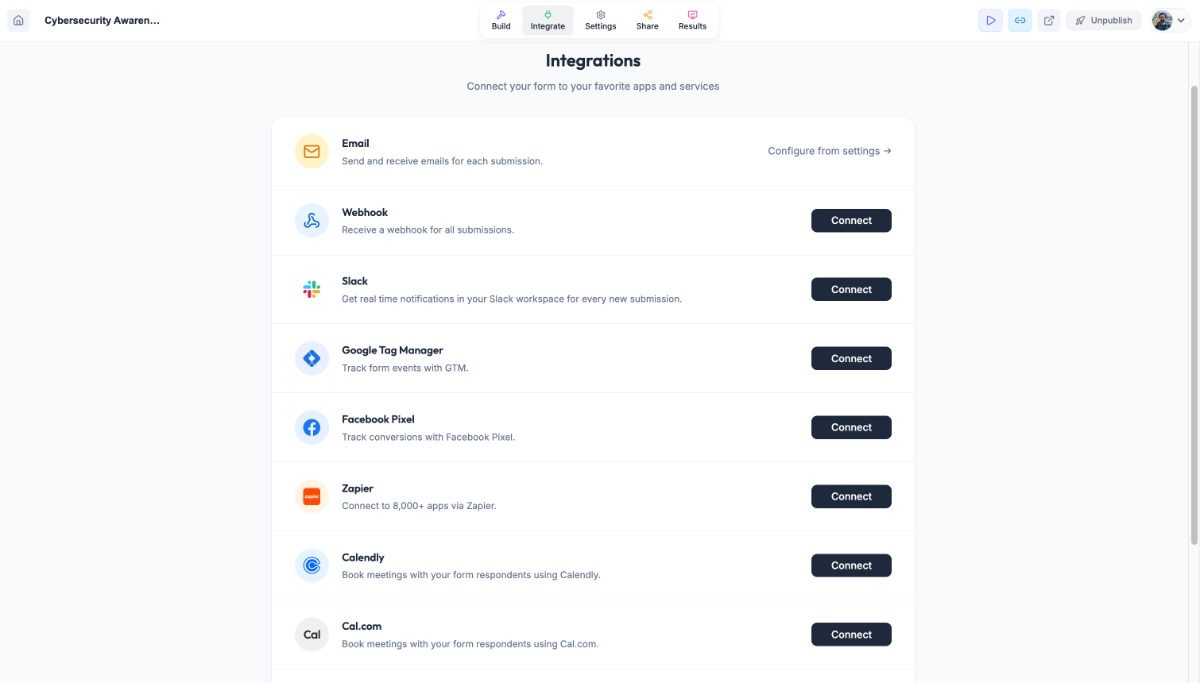 Rowform screenshot 2