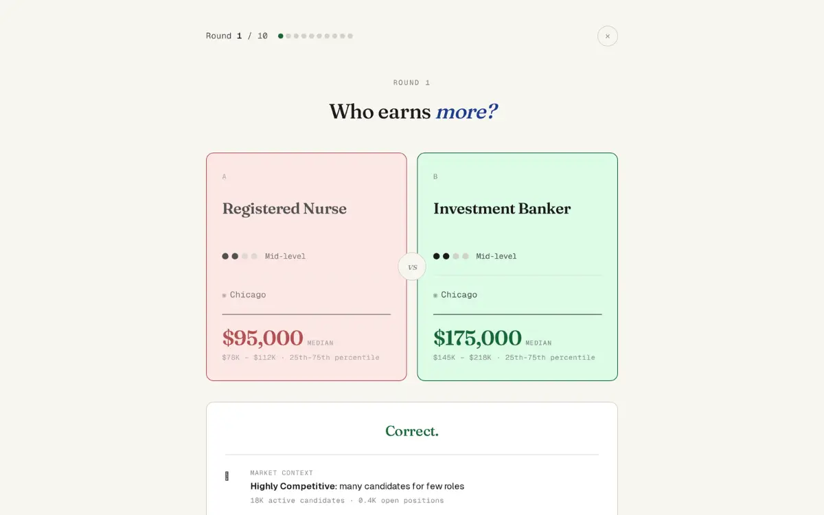 SalaryDuel screenshot 1