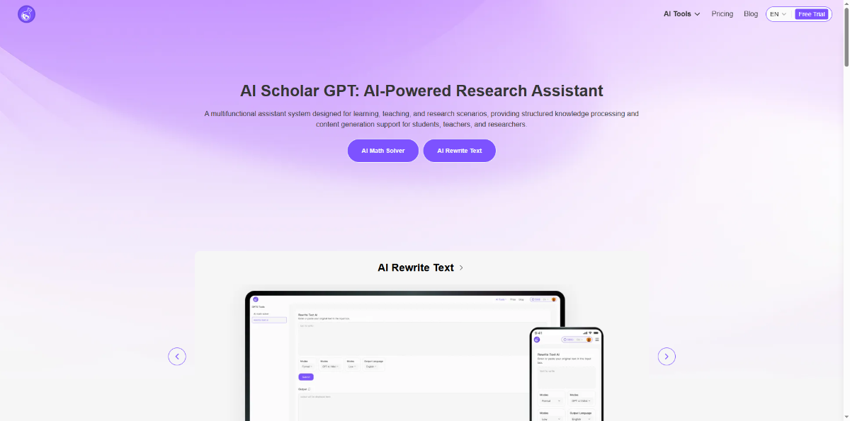 Scholar GPT AI screenshot 1