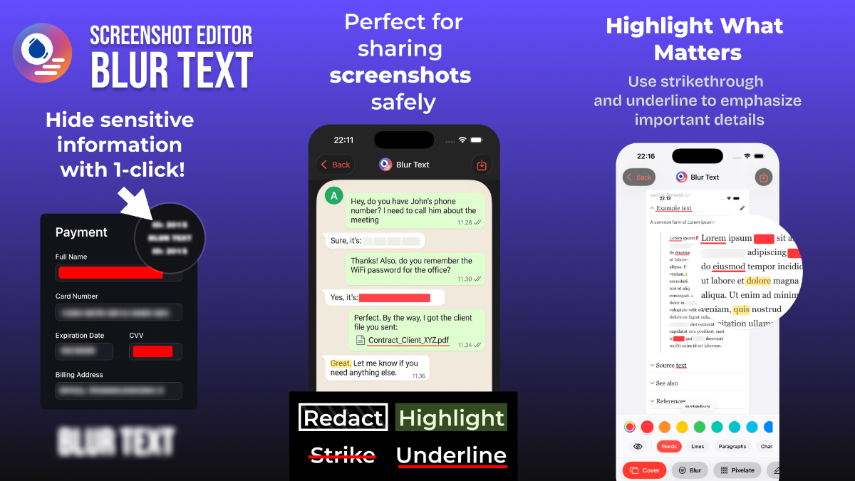 Screenshot Editor - Blur Text image number 11