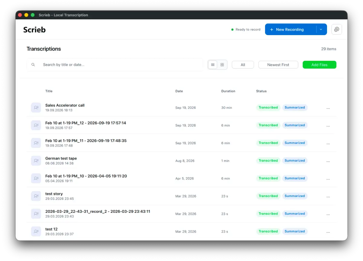 Scrieb screenshot 1