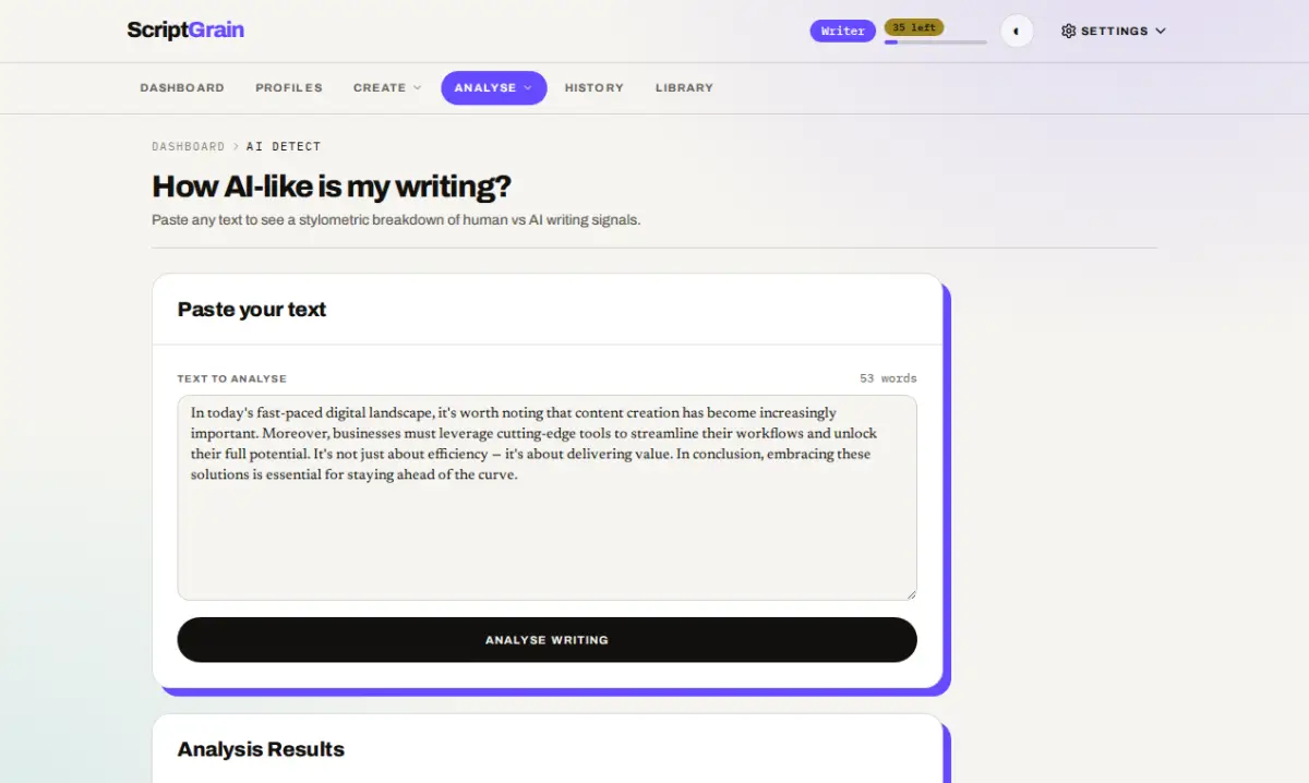 ScriptGrain screenshot 2