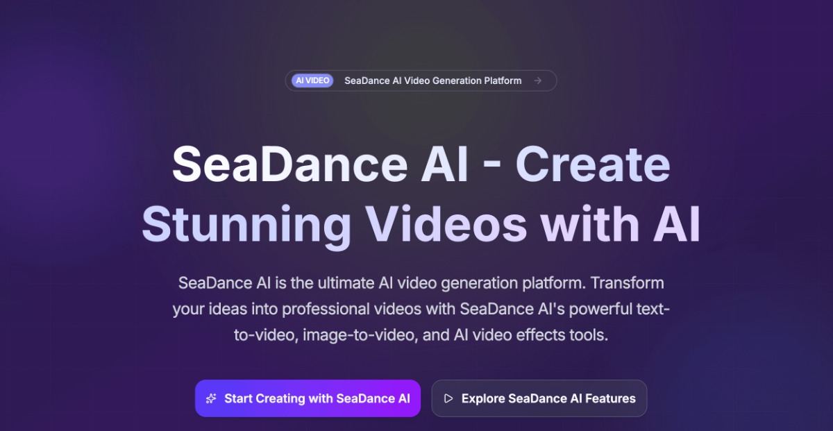 Seadance 20 AI Video Generator product image
