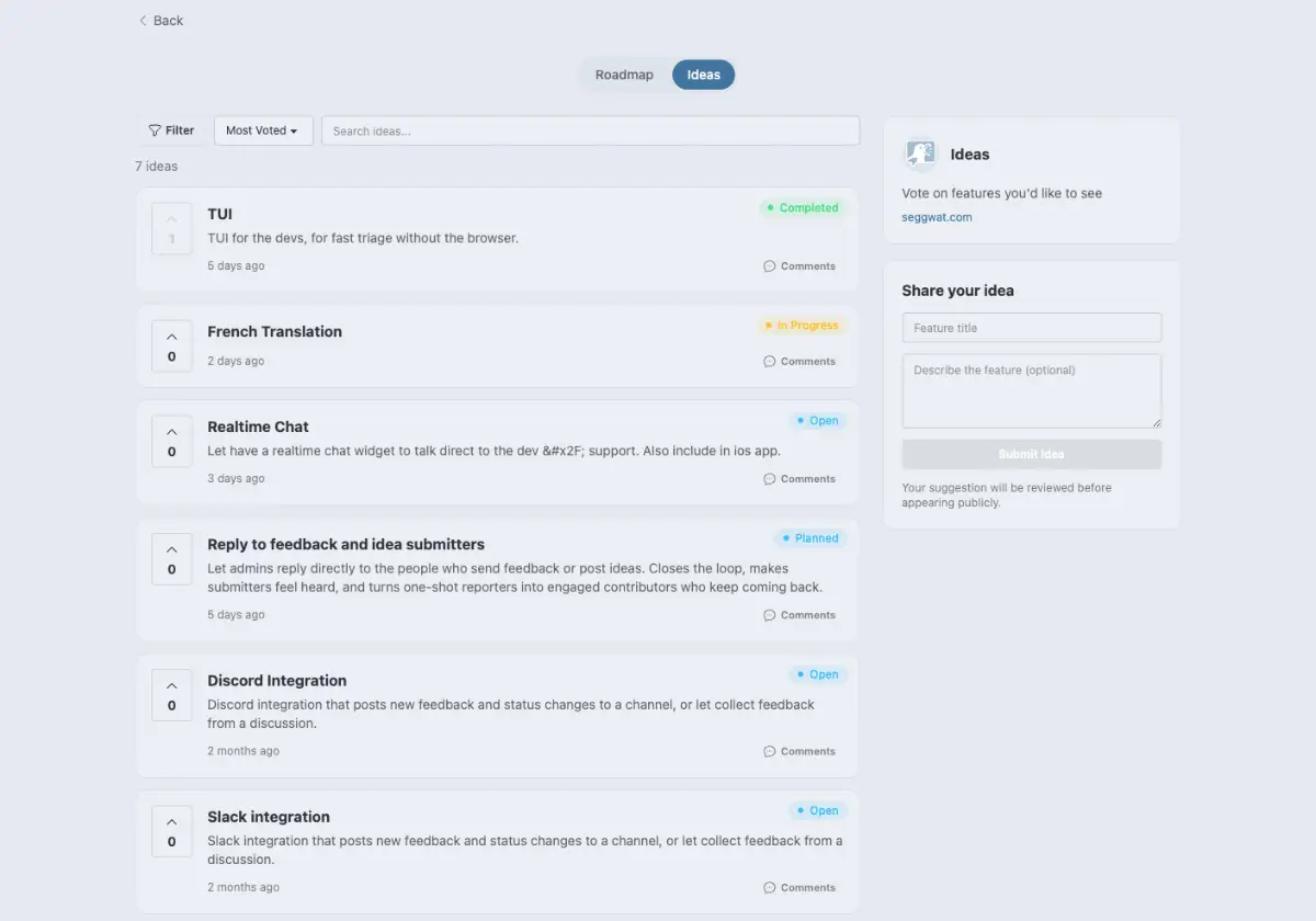 SeggWat screenshot 3