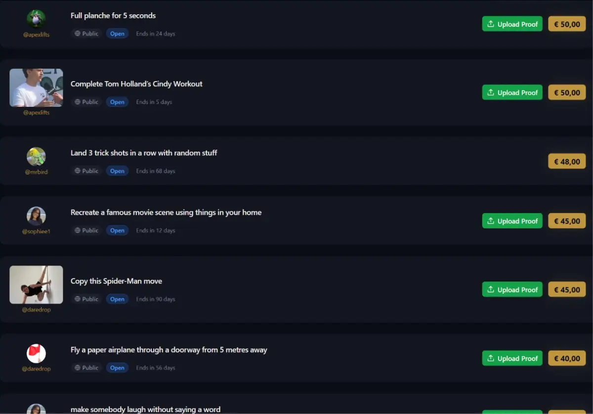 SendChallenges screenshot 2