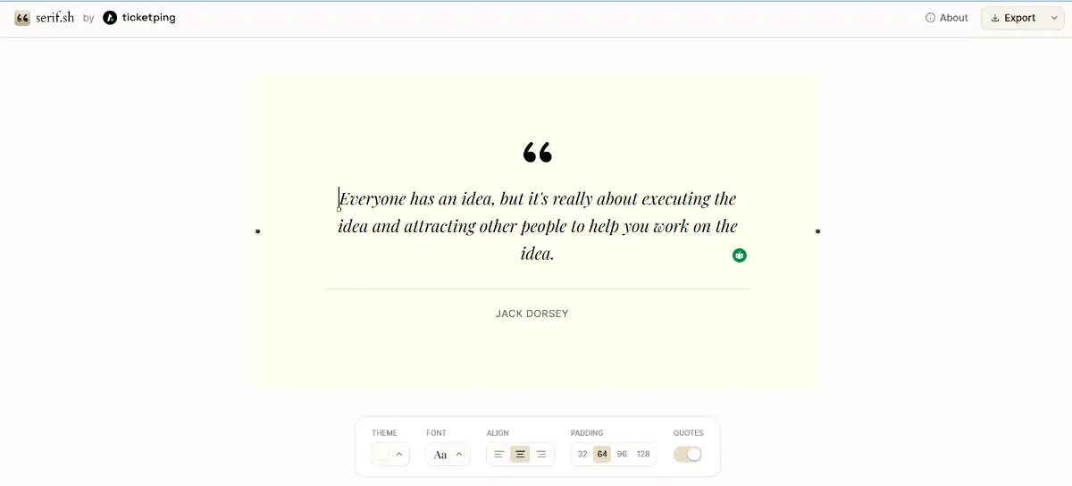 serif.sh screenshot 2