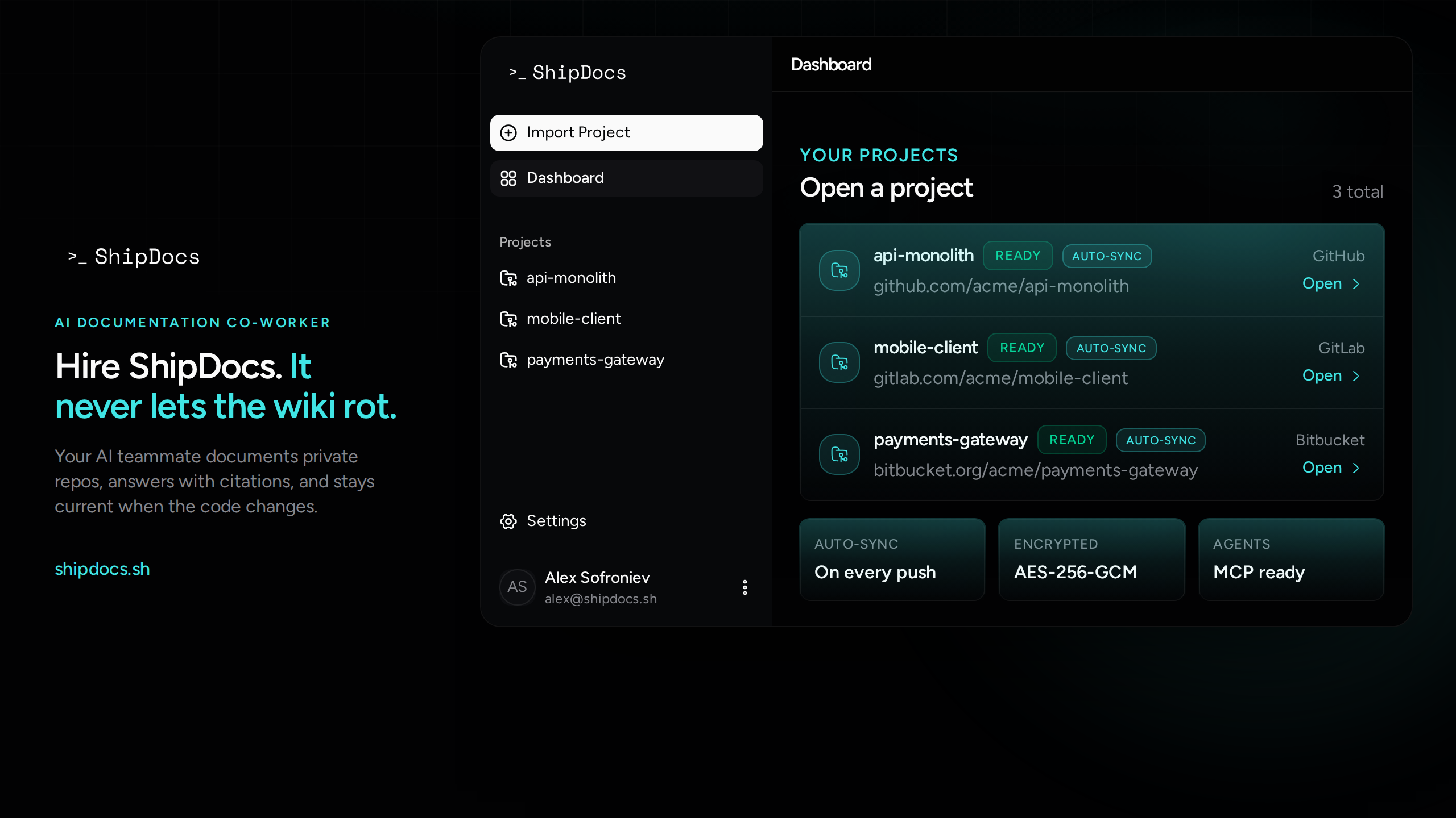 ShipDocs.sh screenshot 2