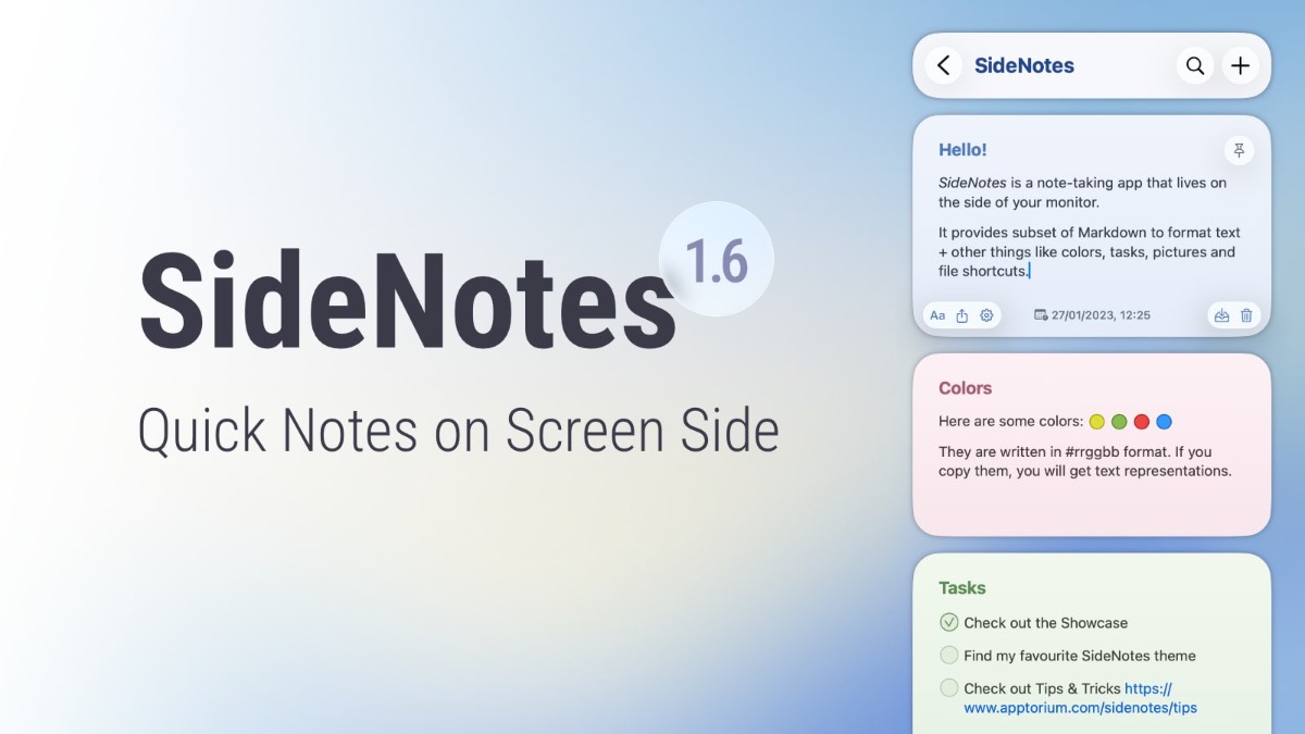 SideNotes screenshot 1