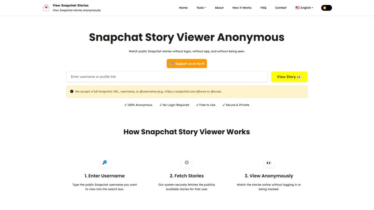 Snapchat Story Viewer and Downloader screenshot 1