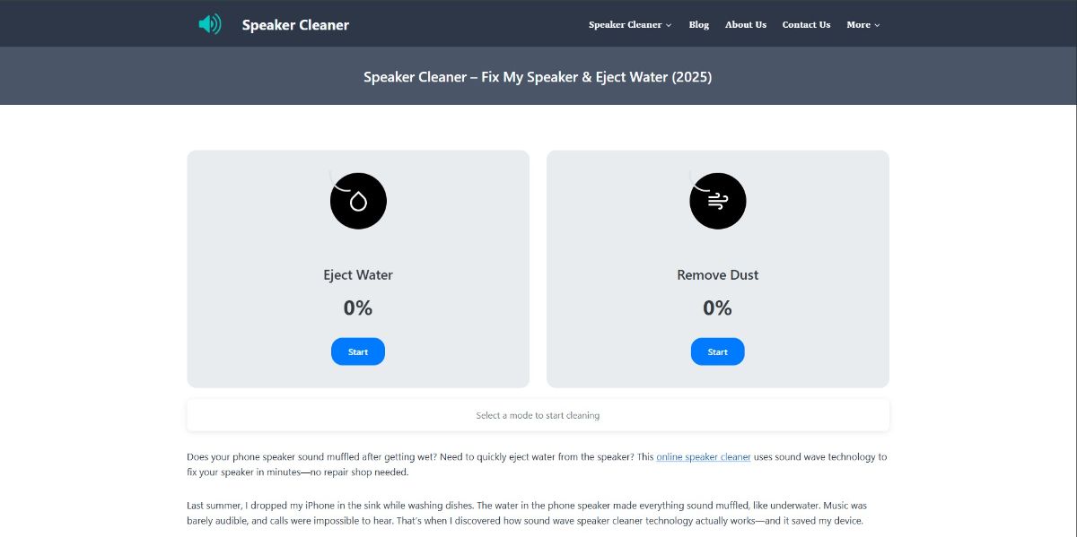 Speaker Cleaner screenshot 1