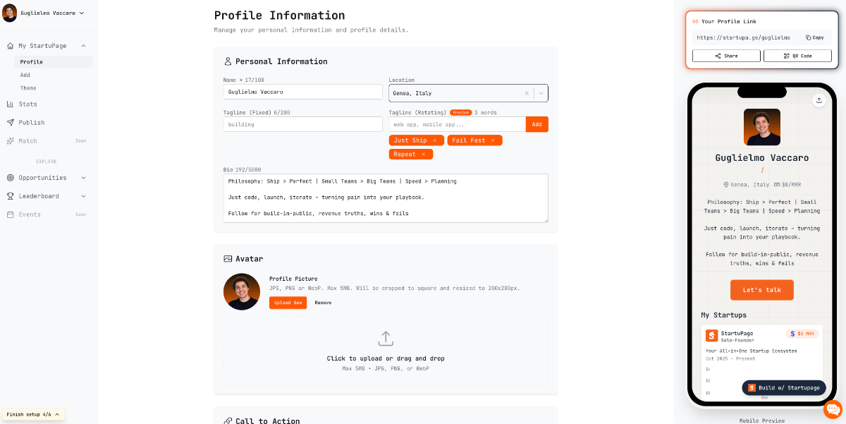 Startupage screenshot 3