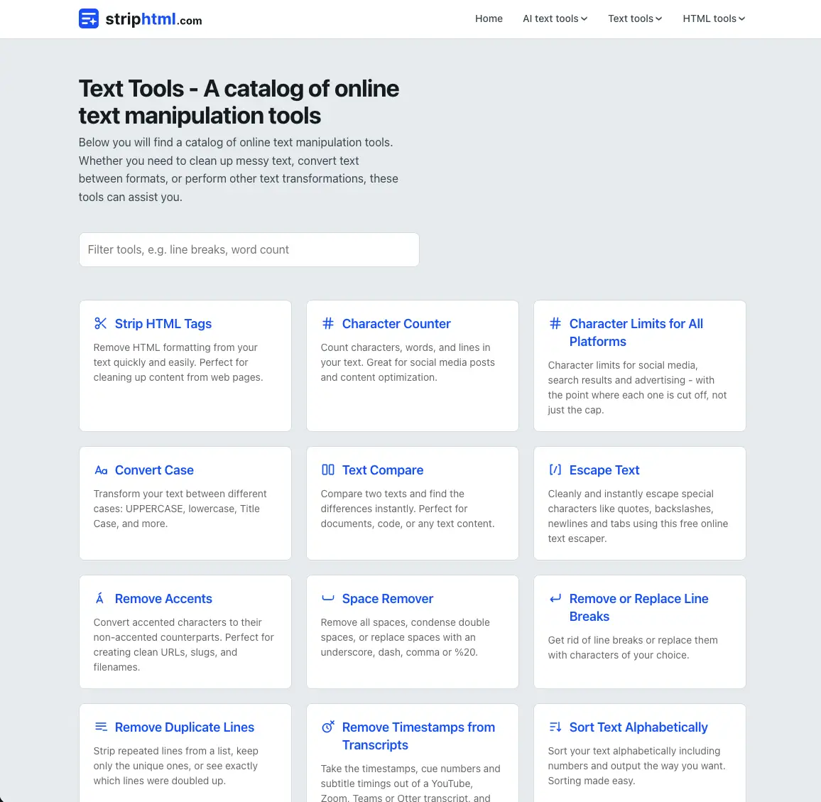 StripHTML screenshot 1
