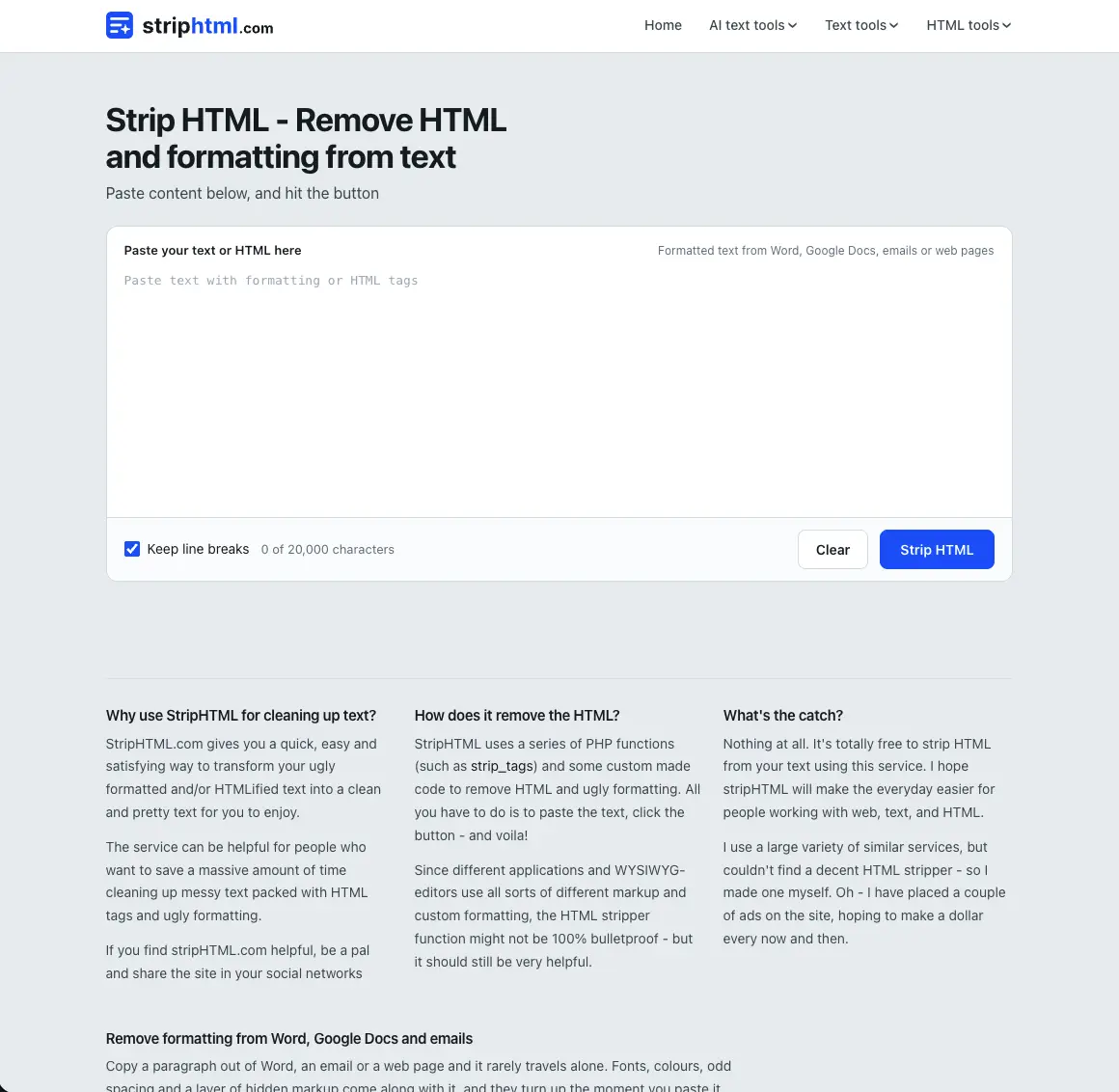 StripHTML screenshot 3