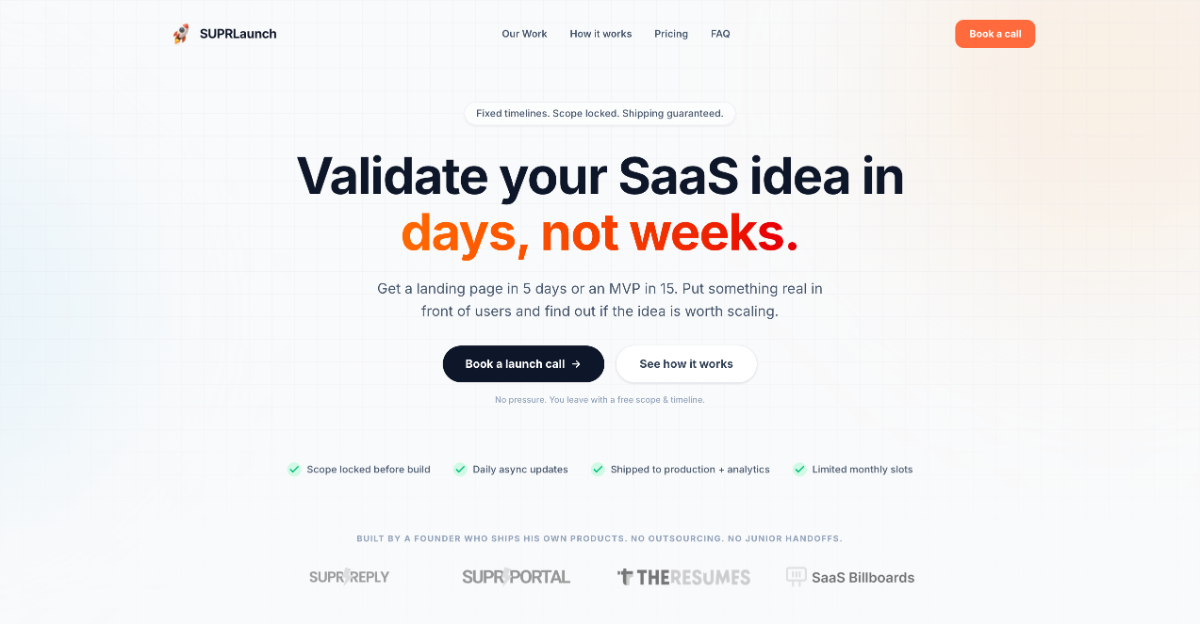SUPRLaunch | From idea to MVP image number 01