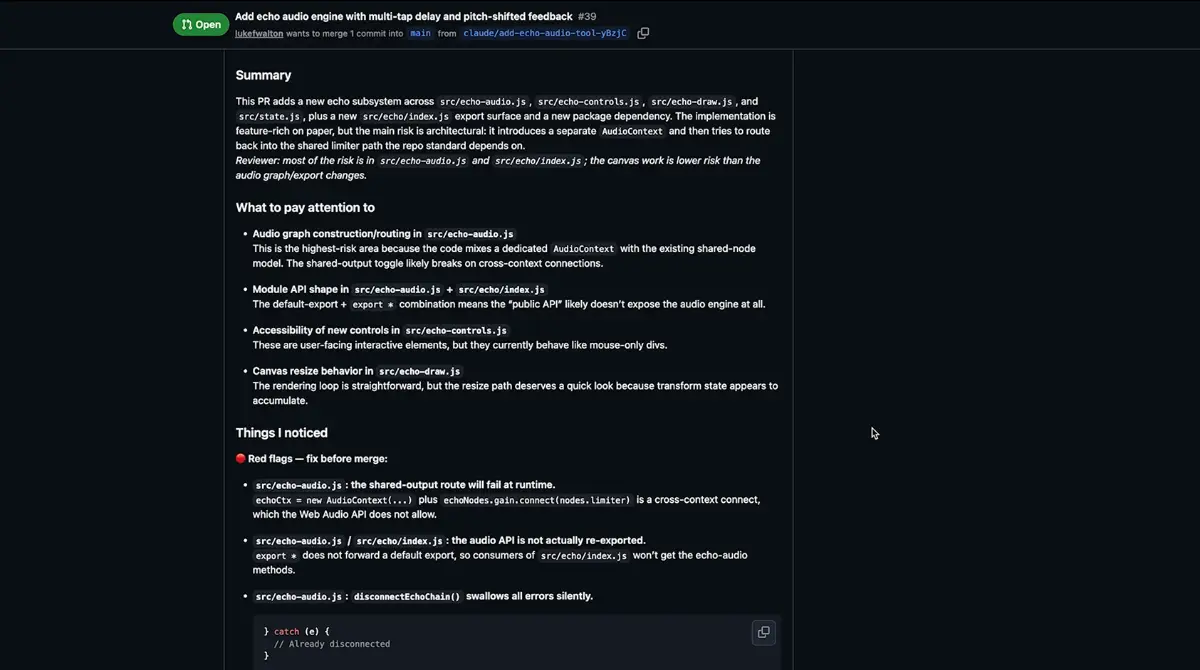 Surmado Code Review screenshot 2