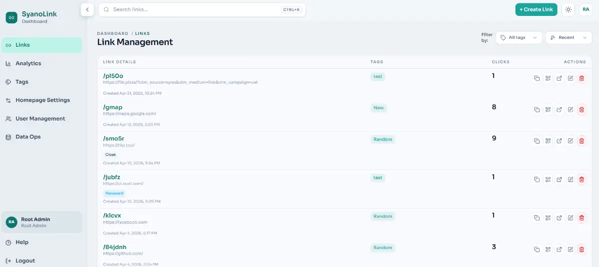 Syano - OSS URL Shortener screenshot 3