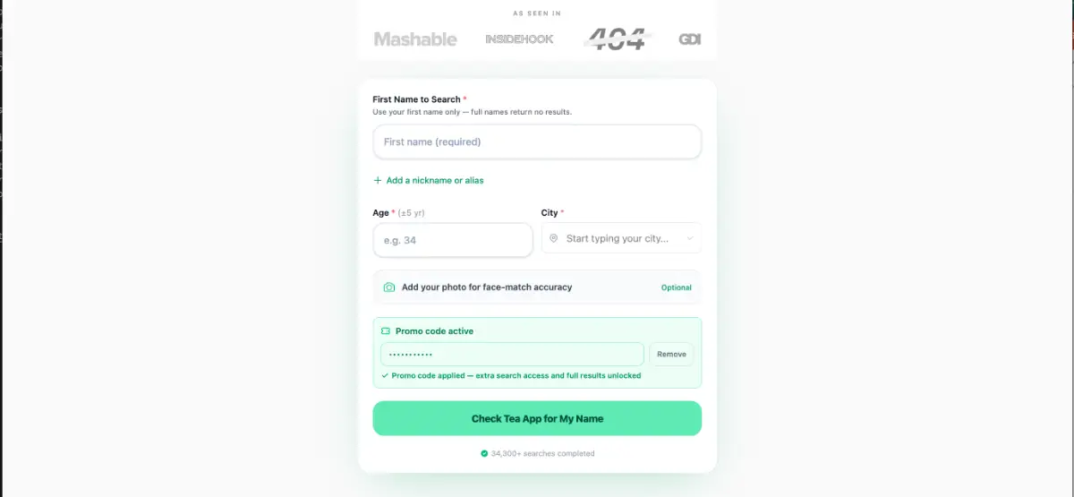 Tea App Green Flags screenshot 1