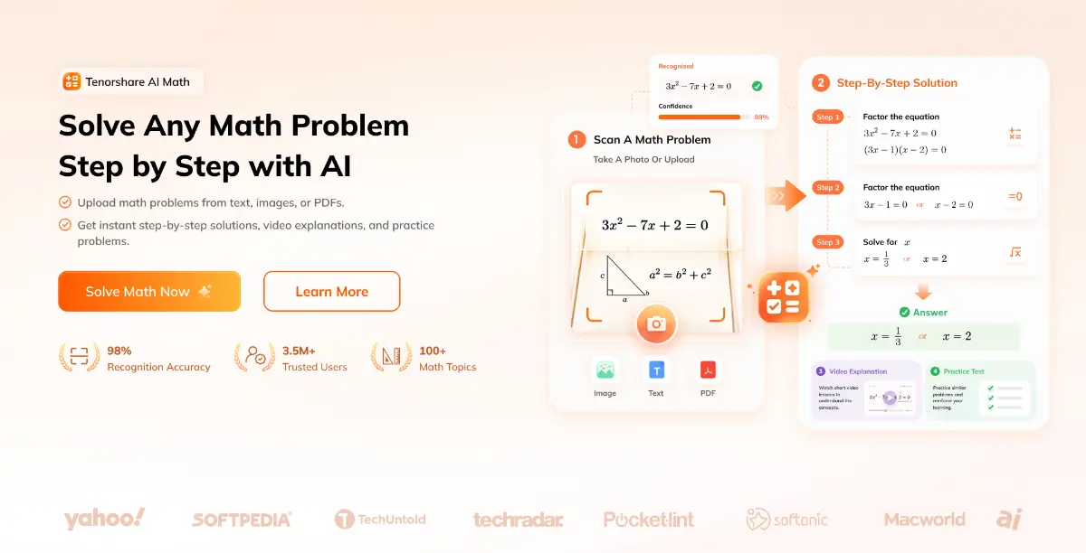 Tenorshare AI Math screenshot 1
