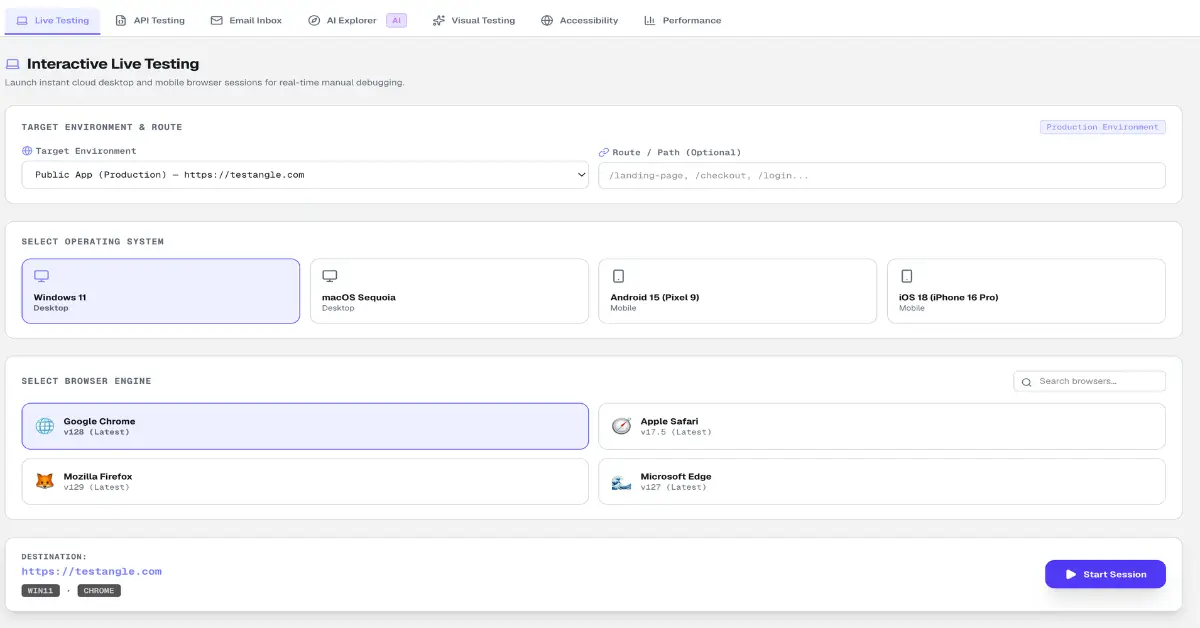 TestAngle screenshot 3