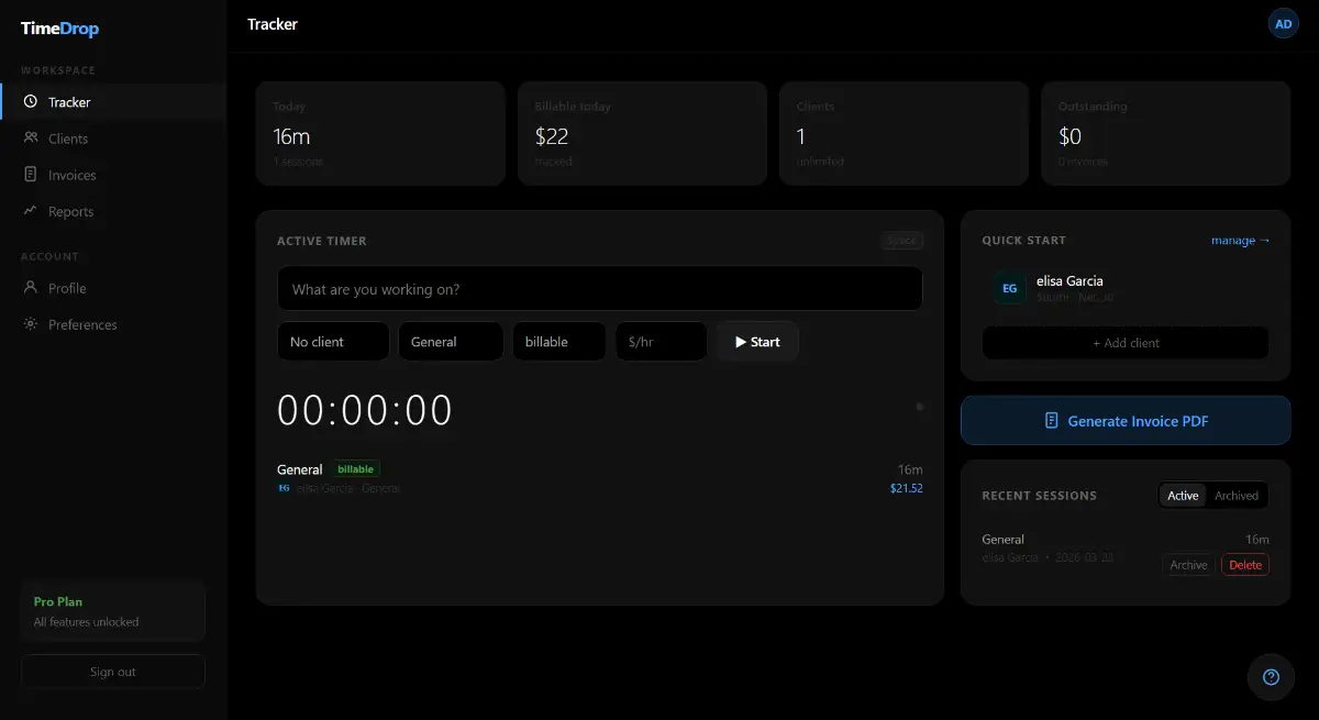 TimeDrop screenshot 2