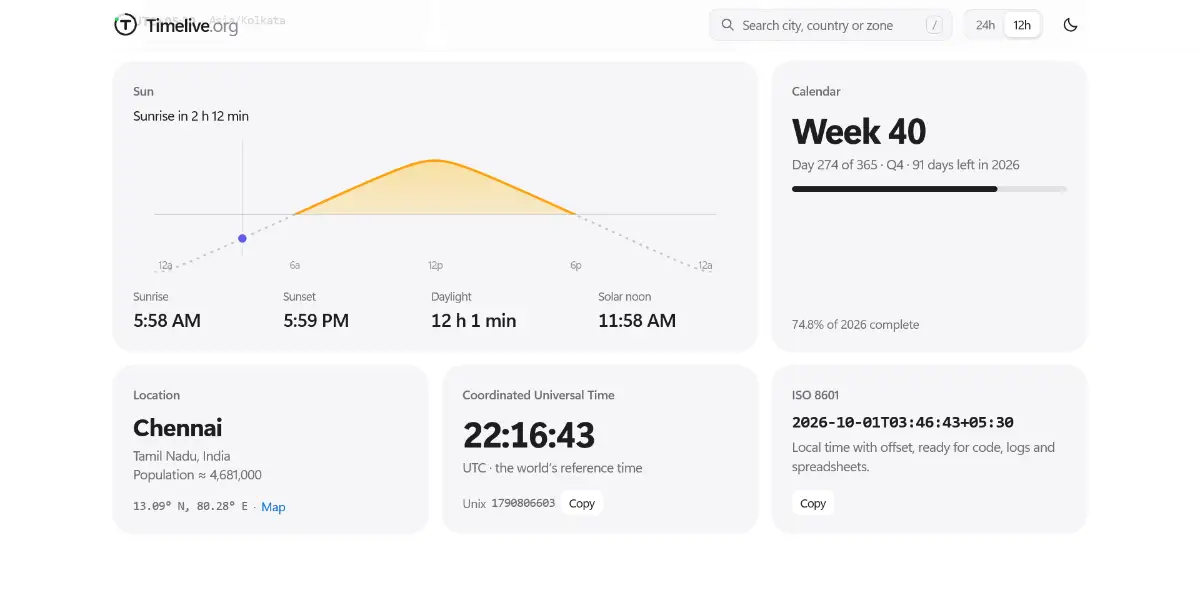 Timelive screenshot 1