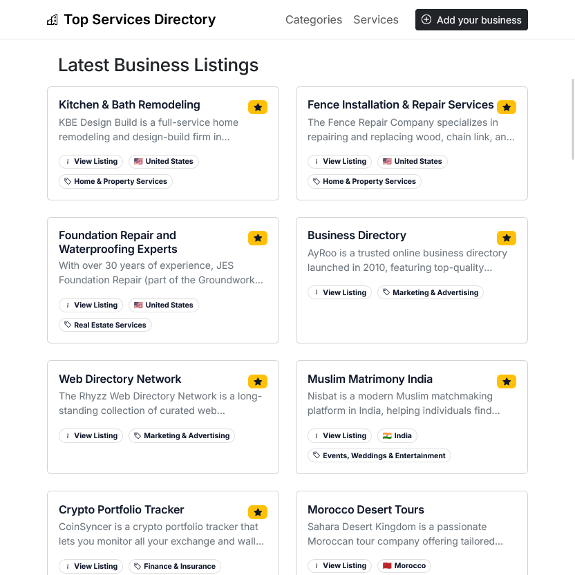 Top Services Directory image number 01
