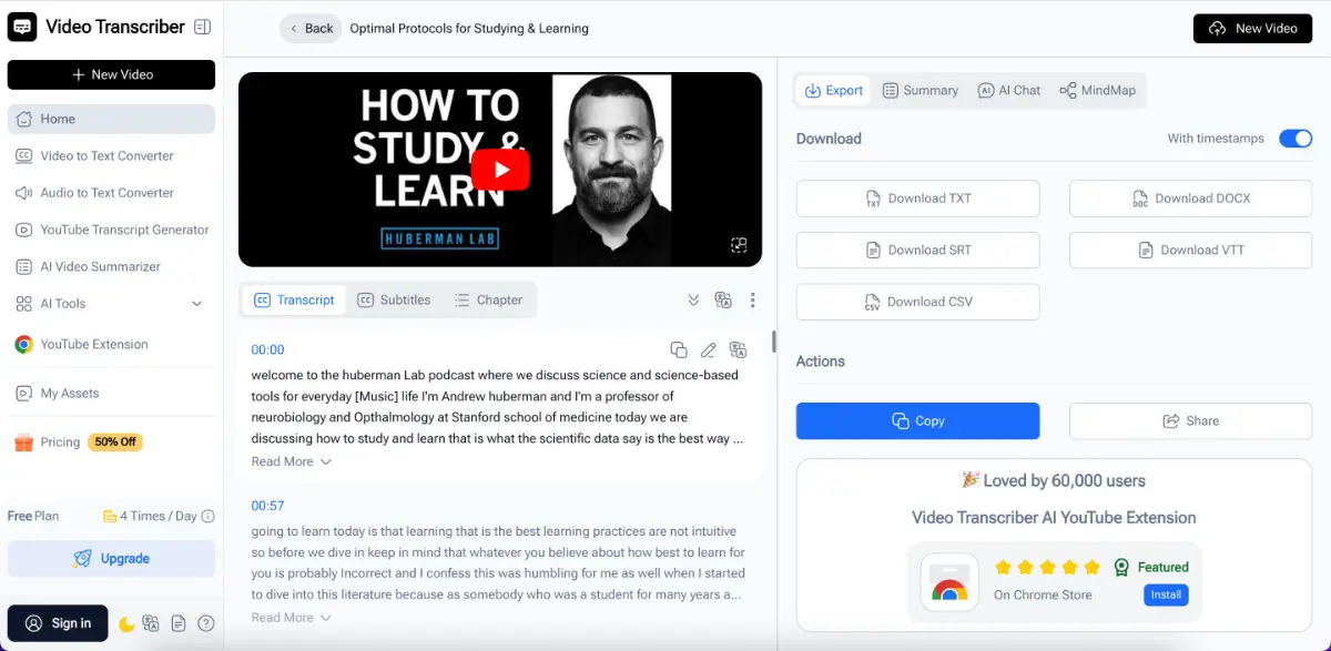 Transcribe Video to Text screenshot 2