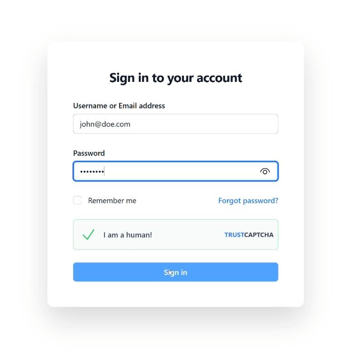 TrustCaptcha screenshot 2