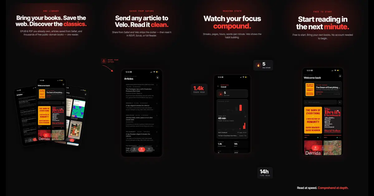 Velo Reader screenshot 2