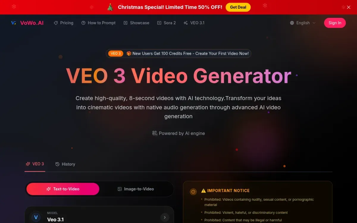 VEO 3 Video Generator product image