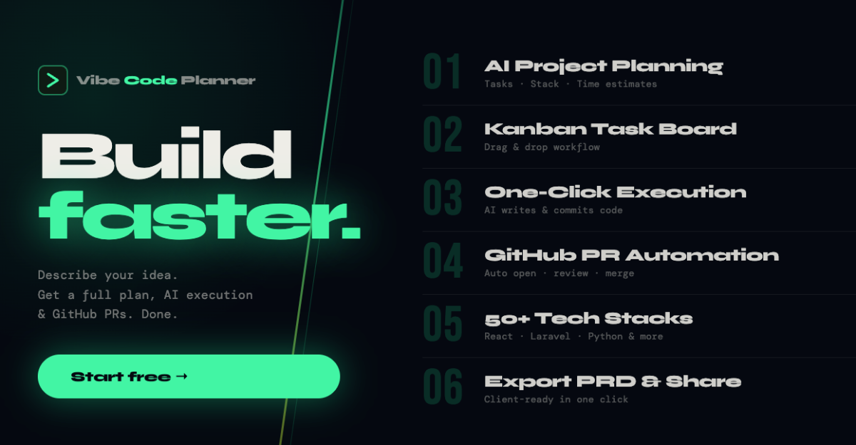 Vibe Code Planner screenshot 2